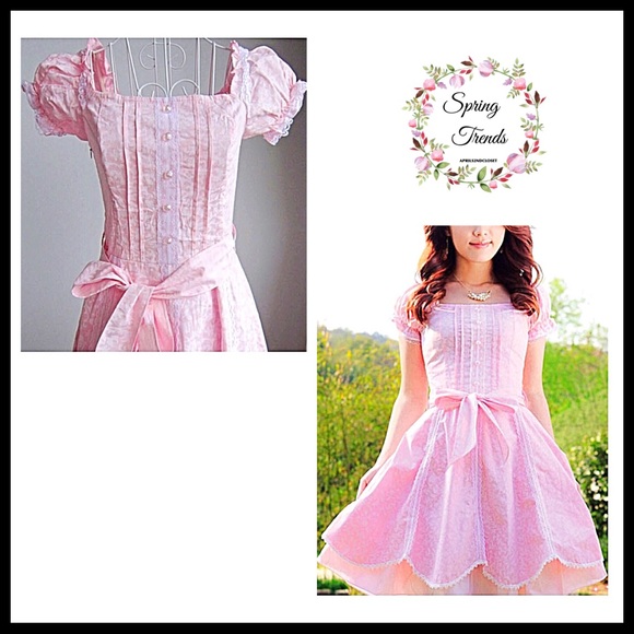 BOUTIQUE Dresses & Skirts - SHORT SLEEVE VINTAGE STYLE BOW A-LINE DRESS A3C